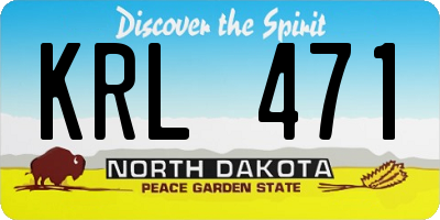ND license plate KRL471