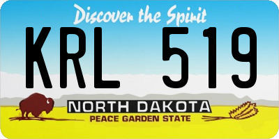 ND license plate KRL519