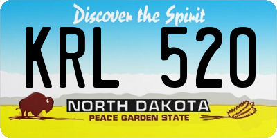ND license plate KRL520