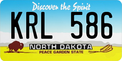 ND license plate KRL586