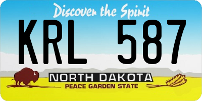 ND license plate KRL587