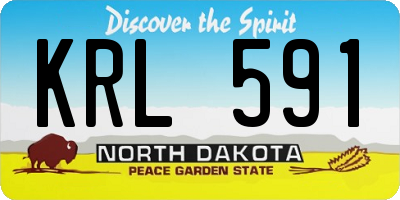 ND license plate KRL591
