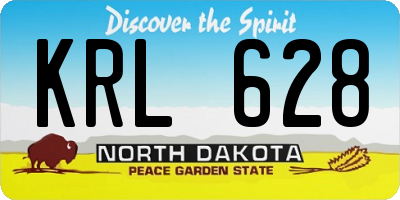 ND license plate KRL628