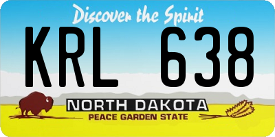 ND license plate KRL638