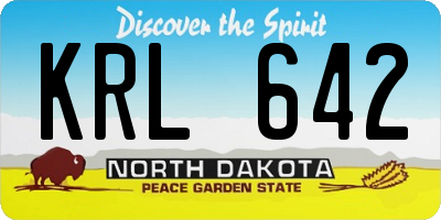 ND license plate KRL642