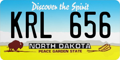 ND license plate KRL656