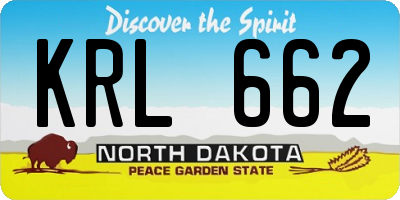 ND license plate KRL662