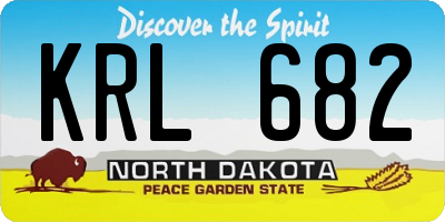 ND license plate KRL682