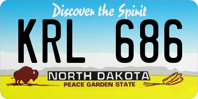 ND license plate KRL686
