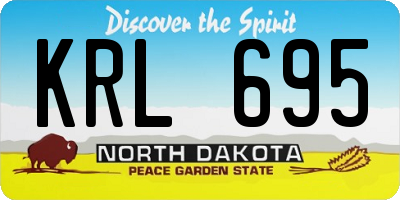 ND license plate KRL695