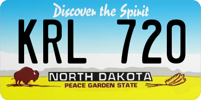 ND license plate KRL720