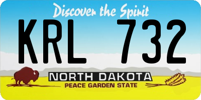 ND license plate KRL732