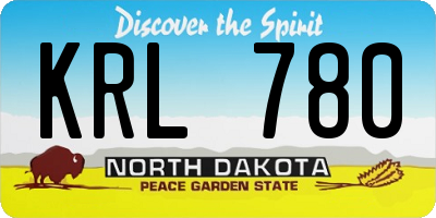 ND license plate KRL780