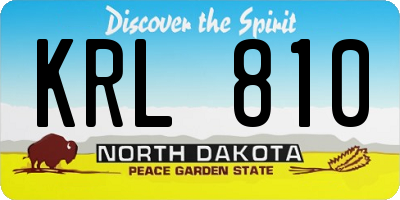 ND license plate KRL810