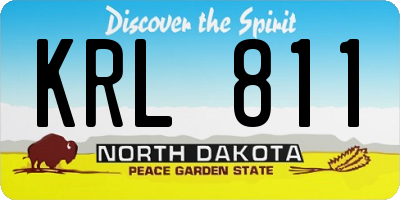 ND license plate KRL811