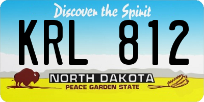ND license plate KRL812
