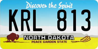 ND license plate KRL813
