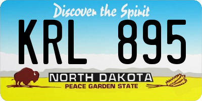 ND license plate KRL895