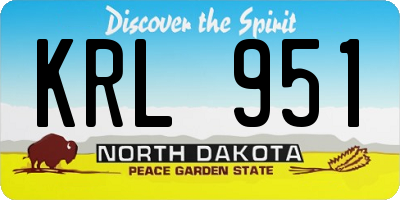 ND license plate KRL951