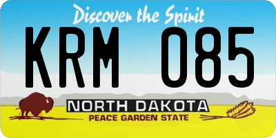 ND license plate KRM085