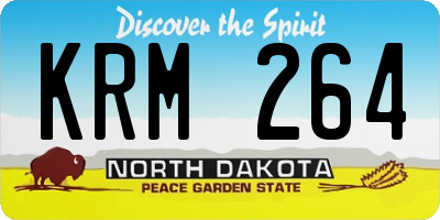 ND license plate KRM264