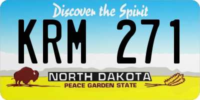 ND license plate KRM271