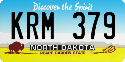 ND license plate KRM379