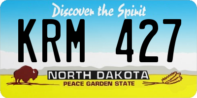 ND license plate KRM427