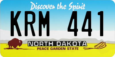 ND license plate KRM441