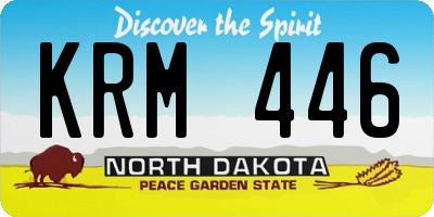 ND license plate KRM446