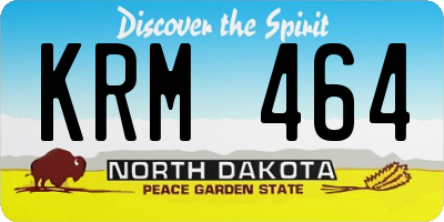 ND license plate KRM464