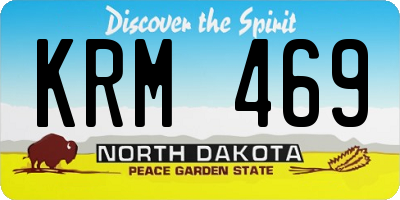 ND license plate KRM469