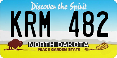 ND license plate KRM482
