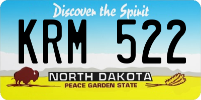 ND license plate KRM522