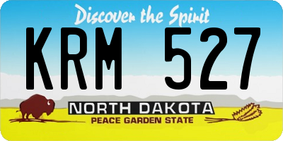 ND license plate KRM527
