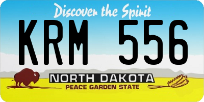 ND license plate KRM556