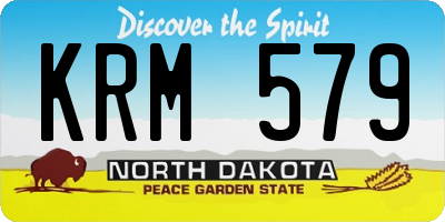 ND license plate KRM579