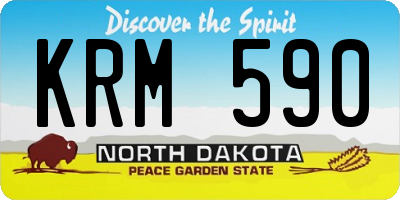 ND license plate KRM590