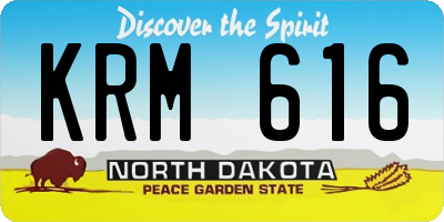 ND license plate KRM616