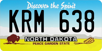 ND license plate KRM638