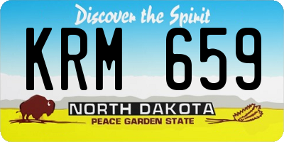 ND license plate KRM659