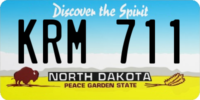 ND license plate KRM711
