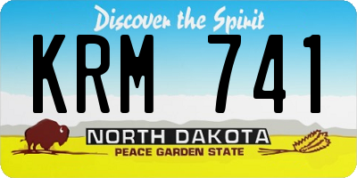 ND license plate KRM741