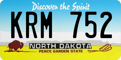 ND license plate KRM752