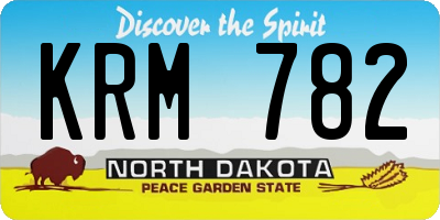 ND license plate KRM782