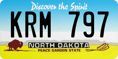 ND license plate KRM797