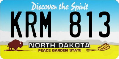 ND license plate KRM813
