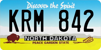 ND license plate KRM842
