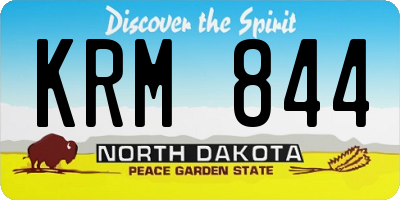 ND license plate KRM844