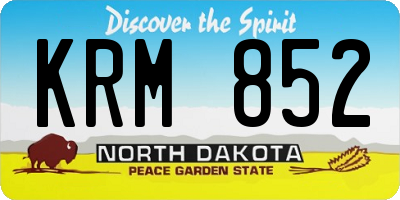ND license plate KRM852